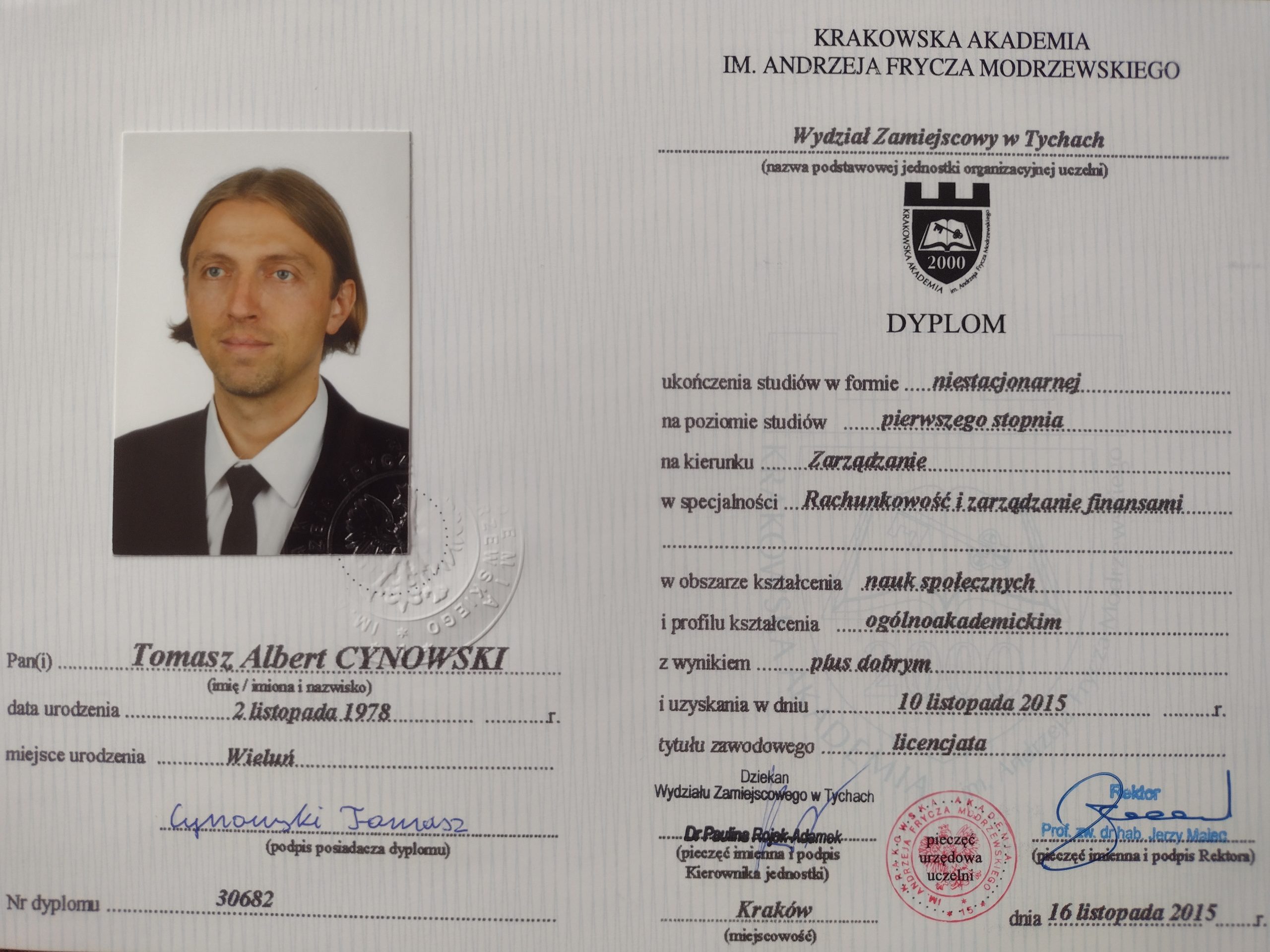 Certyfikat księgowego